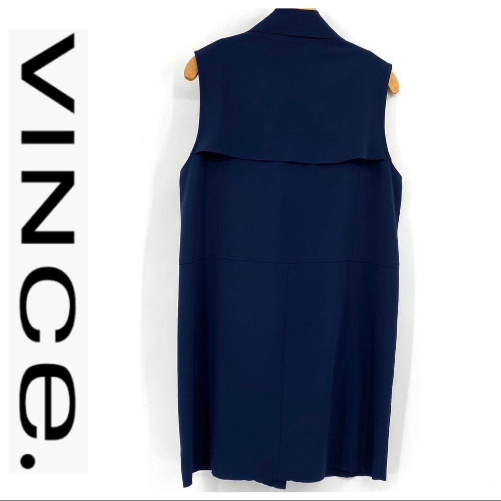 💕SALE💕 Vince Zippered Navy Blue Sleeveless Dress - Picture 2 of 7